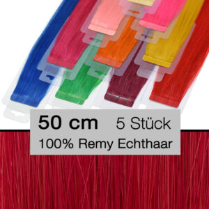 Bunte Tape Extensions Crazy Colour 5 Stück 4 cm fuchsia