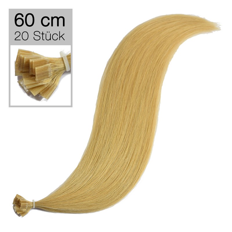 20 Human Hair Bonding Extensions Virgin Remy Hair 60 cm straight 26 caramel blonde