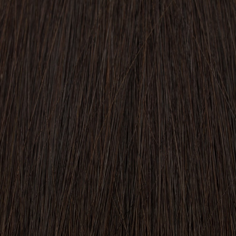 Clip in extensions hair piece EasyClips 60 cm L (23 cm) 1b black-brown