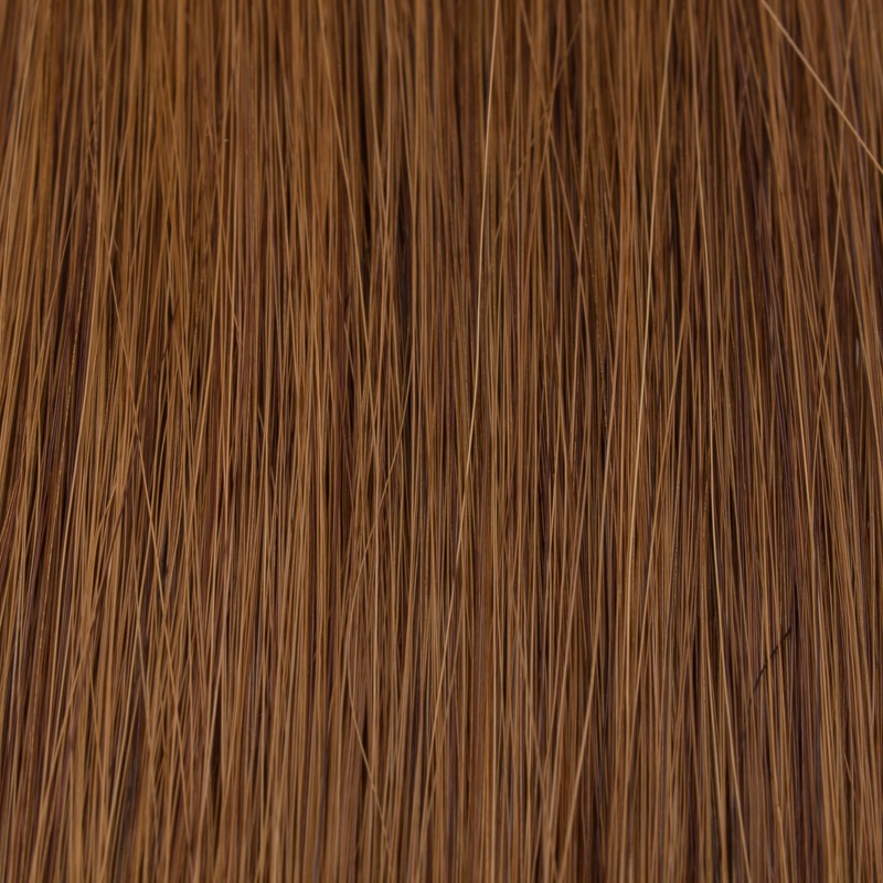 Microring Extensions Echthaar I-Tip 50 cm glatt 30 rotbraun