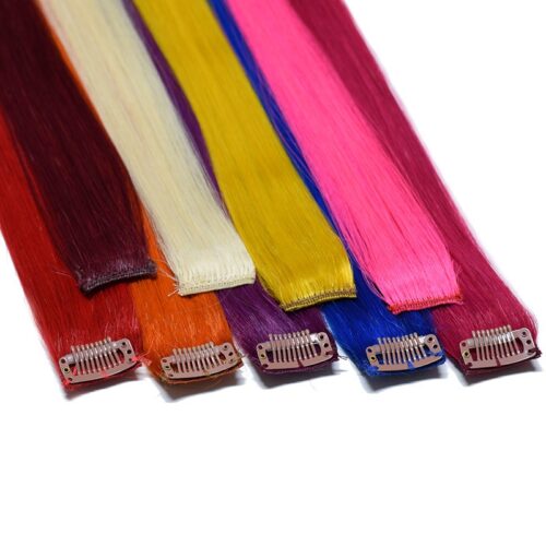 Clip-In Extensions Echthaar Haarteil S (3cm) bunt